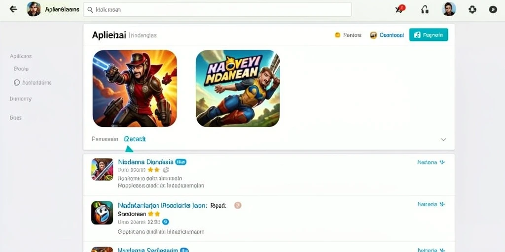 Beranda aplikasi OLX17 dengan navigasi mudah.
